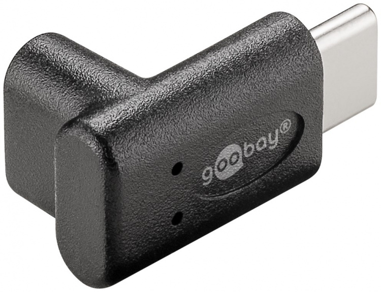 Goobay Adapter USB-C™ till USB-C™ 90°, svart USB-C™ uttag > USB-C™ plugg Goobay Adapter USB-C™ till USB-C™ 90°, svart USB-C™ uttag > USB-C™ plugg