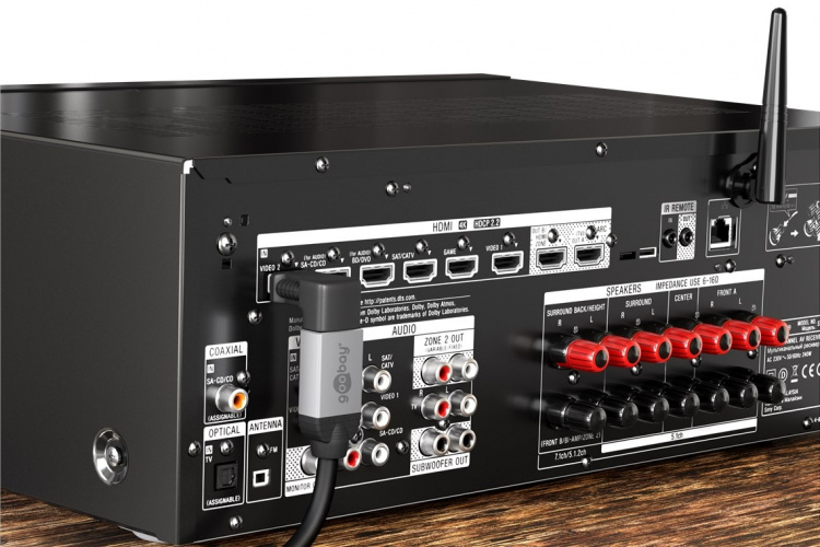 Goobay HDMI™ vinkeladapter 270°, guldpläterad, 8K @ 60 Hz HDMI™-uttag (typ A) > HDMI™ kontakt (typ A) 270 ° Goobay HDMI™ vinkeladapter 270°, guldpläterad, 8K @ 60 Hz HDMI™-uttag (typ A) > HDMI™ kontakt (typ A) 270 °