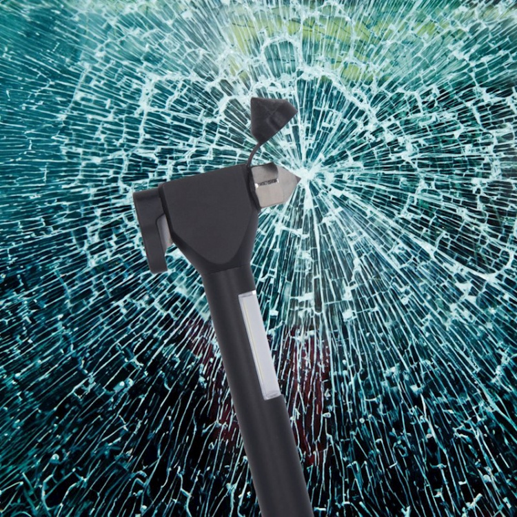 Forever Light EMERGENCY - Noodhamer met ingebouwd LED-licht, gordelsnijder en magneet Forever Light EMERGENCY - Noodhamer met ingebouwd LED-licht, gordelsnijder en magneet