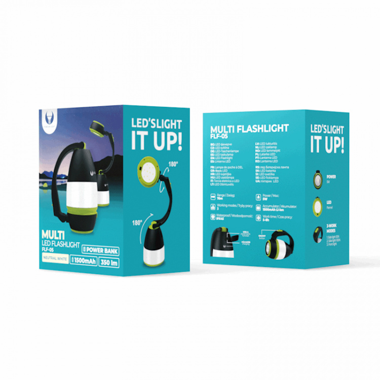 Forever Light MULTI - LED zaklamp met 6 verlichtingsmodi + ingebouwde 1500mAh powerbank Forever Light MULTI - LED zaklamp met 6 verlichtingsmodi + ingebouwde 1500mAh powerbank