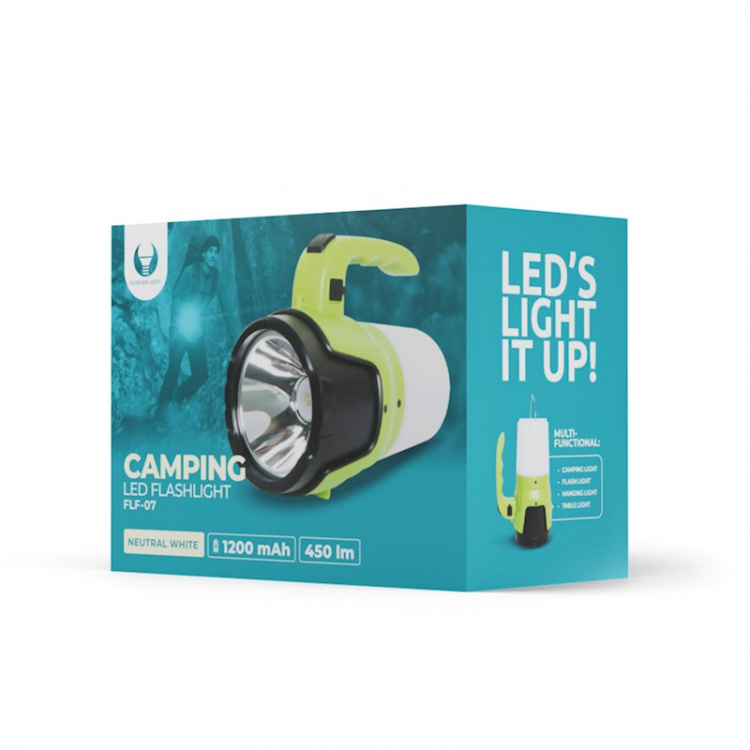 Forever Light CAMPING - LED zaklamp en lantaarn 2-in-1, 1200mAh, 450lm Forever Light CAMPING - LED zaklamp en lantaarn 2-in-1, 1200mAh, 450lm