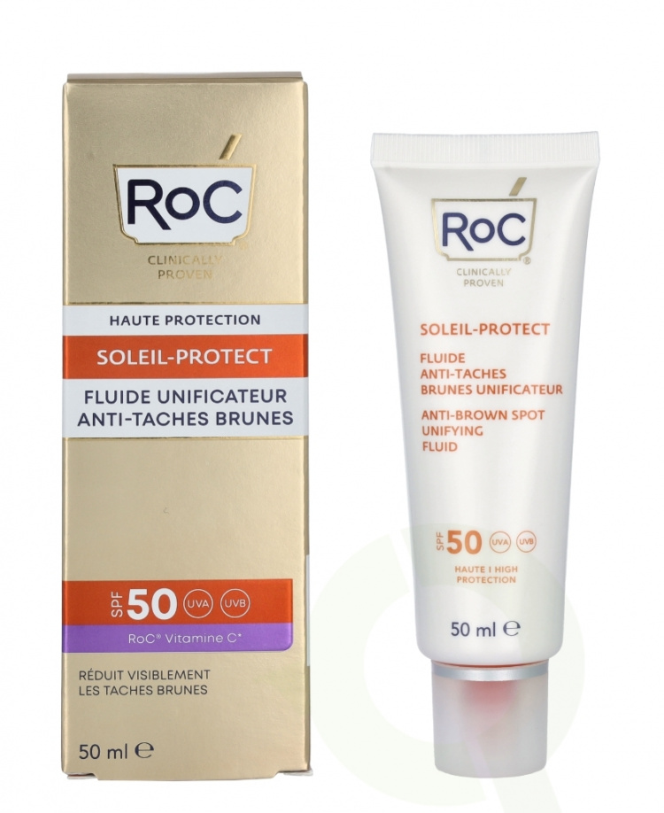 ROC Soleil-Protect Anti-Brown Spot Unifying Fluid SPF50+ 50 ml Visibly Reduces, Brown Spots
