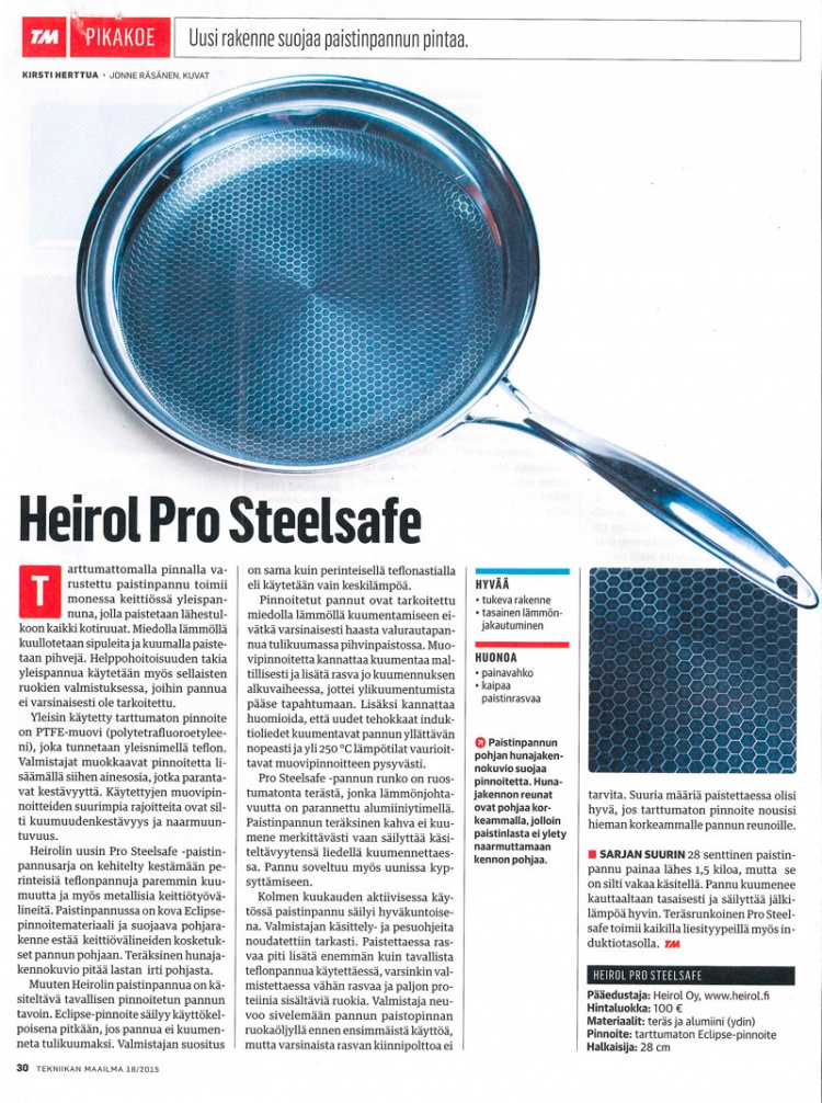 Heirol Pro Steelsafe -stekpanna, rostfritt stål + non-stick-beläggning, 28 cm Heirol Pro Steelsafe -stekpanna, rostfritt stål + non-stick-beläggning, 28 cm