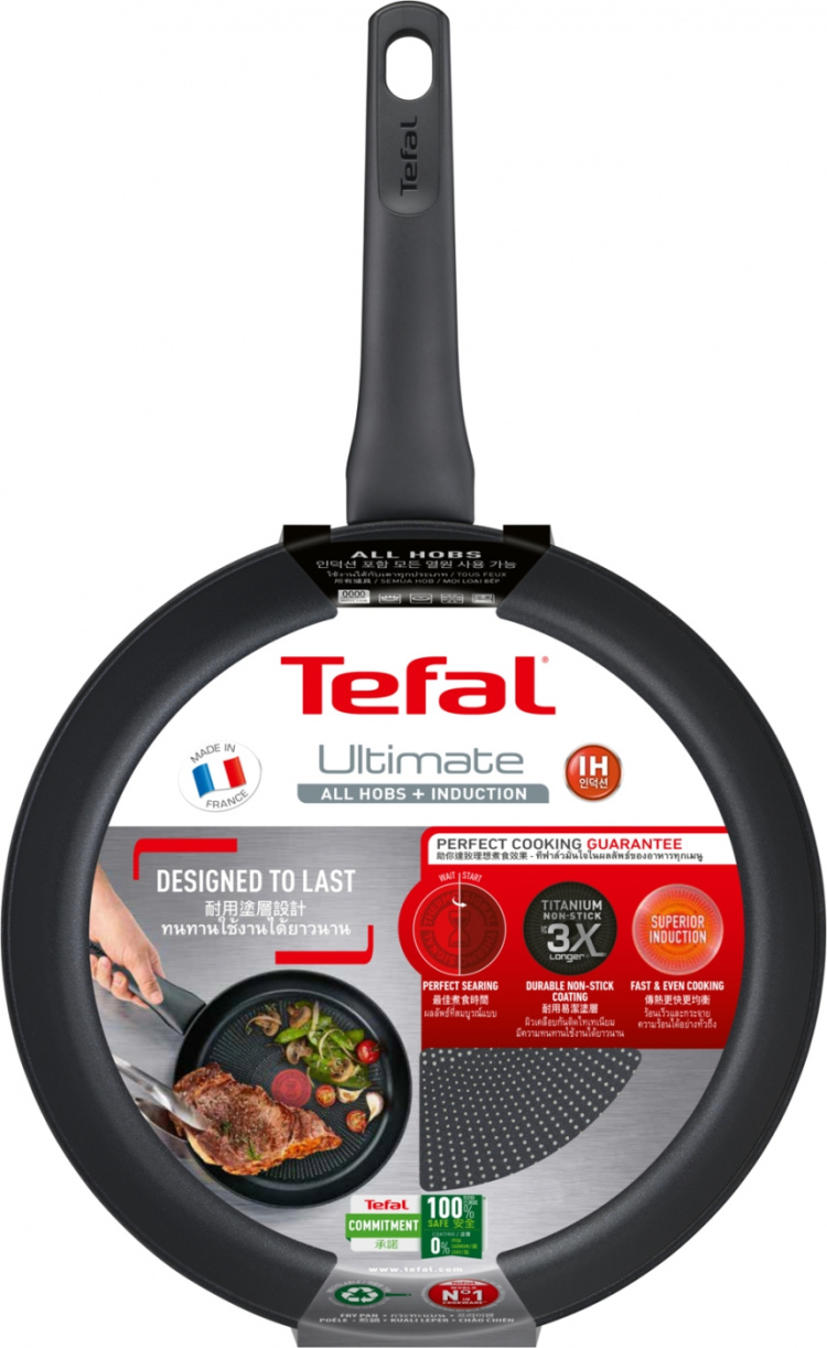 Tefal Ultimate -stekpanna 28 cm, svart