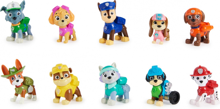 Paw Patrol figurpaket, 10 figurer