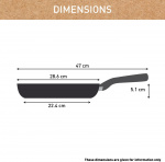 Tefal (RE)NEW+ -stekpanna, 28 cm, keramisk beläggning, grå.