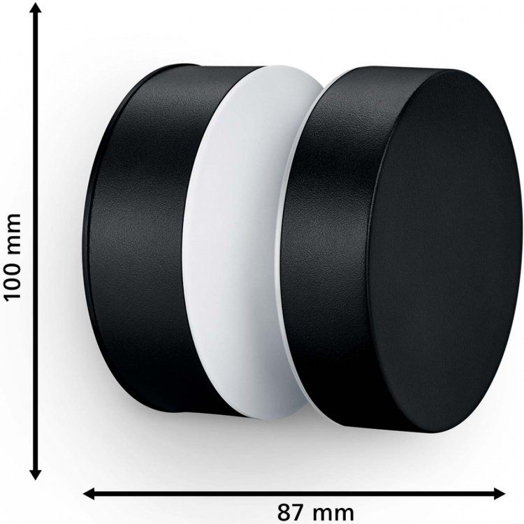 Philips Laven LED-vägglampa Rostfritt stål Svart IP44 Varmit 6W 600lm Philips Laven LED-vägglampa Rostfritt stål Svart IP44 Varmit 6W 600lm