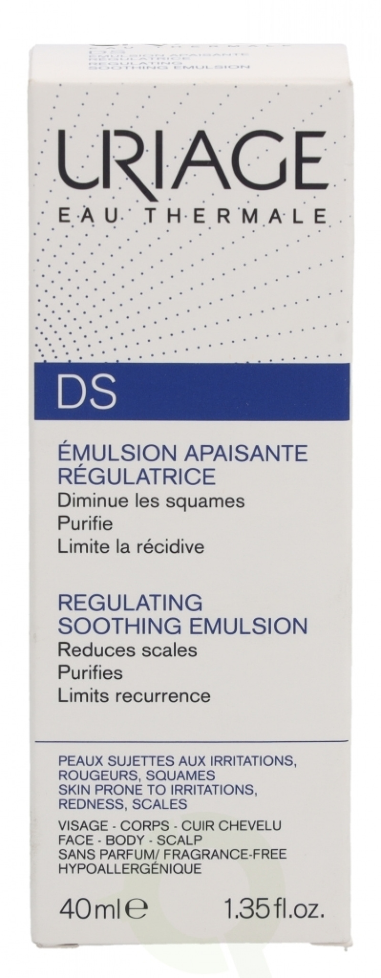 Uriage D.S. Emulsion 40 ml Reduces Scales/Face, Body & Scalp