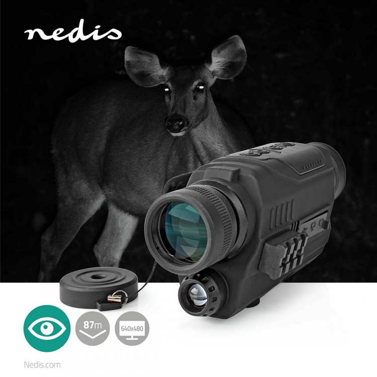 Nedis Monocular | Vergroting: 5 x | Diameter objectieflens: 32 mm | Gezichtsveld: 87 m | Nachtzicht | Inclusief reistas