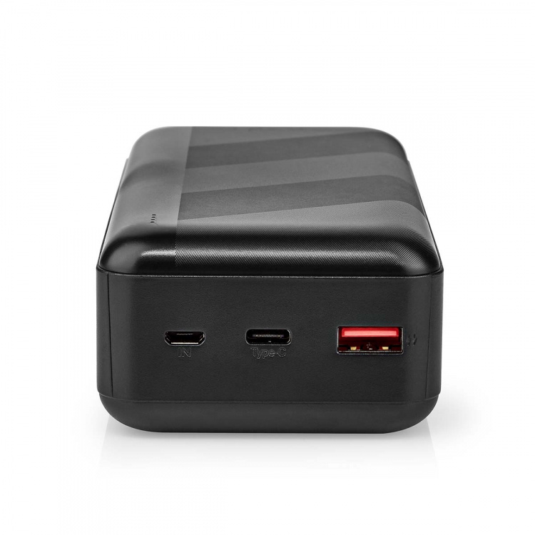 Nedis Powerbank | 30000 mAh | 1.5 / 2.0 / 3.0 A | Outputs: 2 | Output: 1x USB-A / 1x USB-C™ | Inputs: 1x Micro USB / 1x USB-C™ | PD3.0 20W | Lithium-Polymeer