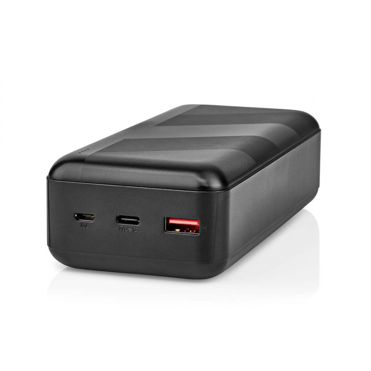 Nedis Powerbank | 30000 mAh | 1.5 / 2.0 / 3.0 A | Outputs: 2 | Output: 1x USB-A / 1x USB-C™ | Inputs: 1x Micro USB / 1x USB-C™ | PD3.0 20W | Lithium-Polymeer