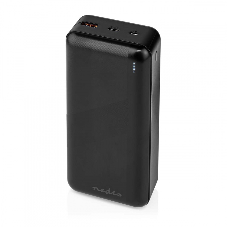 Nedis Powerbank | 30000 mAh | 1.5 / 2.0 / 3.0 A | Outputs: 2 | Output: 1x USB-A / 1x USB-C™ | Inputs: 1x Micro USB / 1x USB-C™ | PD3.0 20W | Lithium-Polymeer