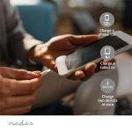 Nedis Powerbank | 30000 mAh | 1.5 / 2.0 / 3.0 A | Outputs: 2 | Output: 1x USB-A / 1x USB-C™ | Inputs: 1x Micro USB / 1x USB-C™ | PD3.0 20W | Lithium-Polymeer