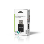 Nedis Netwerk-Dongel | Wi-Fi | N300 | 2.4 GHz | USB2.0 | Wi-Fi-snelheid totaal: 300 Mbps | Windows 10 / Windows 11 / Windows 8 Nedis Netwerk-Dongel | Wi-Fi | N300 | 2.4 GHz | USB2.0 | Wi-Fi-snelheid totaal: 300 Mbps | Windows 10 / Windows 11 / Windows 8