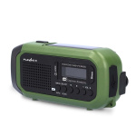 Nedis Noodradio | Draagbaar Model | DAB+ / FM | Batterij Gevoed / Handslinger / Solar Powered / USB Gevoed | Wekkerfunctie | Groen / Zwart