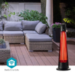 Nedis SmartLife Patio Verwarmer | Wi-Fi | 1200 W | 2 Warmte Standen | Zwenkfunctie | Omvalpreventie | IP24 | Zwart