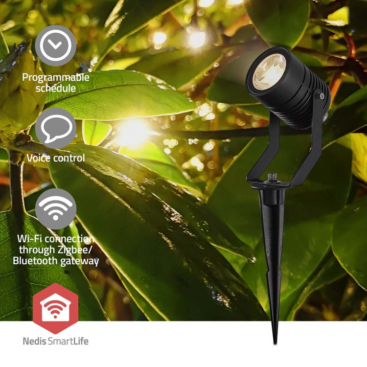 Nedis Smartlife Buitenlamp | 3 x 90 lm | Zigbee 3.0 | 3 x 3 W | RGB | 2700 K | Aluminium | Android™ / IOS