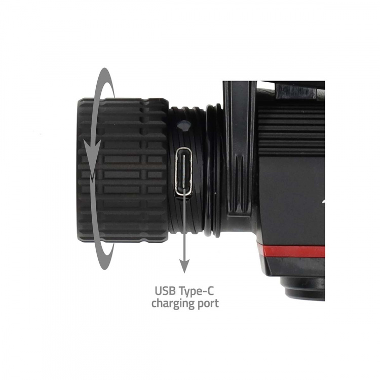 Nedis LED hoofdlamp | Batterij Gevoed / USB Gevoed | 3.7 V DC | Incl. batterij(en) | Oplaadbaar | Nominale lichtstroom: 1000 lm | Lichtbereik: 180 m