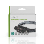 Nedis LED hoofdlamp | Batterij Gevoed / USB Gevoed | 3.7 V DC | Incl. batterij(en) | Oplaadbaar | Nominale lichtstroom: 1000 lm | Lichtbereik: 180 m