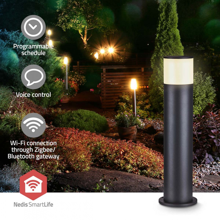 Nedis Smartlife Buitenlamp | 360 lm | Zigbee 3.0 | 10 + 4 W | RGB / Warm Wit | 2700 K | Aluminium | Android™ / IOS Nedis Smartlife Buitenlamp | 360 lm | Zigbee 3.0 | 10 + 4 W | RGB / Warm Wit | 2700 K | Aluminium | Android™ / IOS