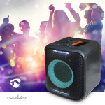 Nedis Bluetooth® Party Speaker | Maximale batterijduur: 5 uur | 150 W | Handgreep | Feestverlichting | Koppelbaar | Equalizer | Oranje / Zwart Nedis Bluetooth® Party Speaker | Maximale batterijduur: 5 uur | 150 W | Handgreep | Feestverlichting | Koppelbaar | Equalizer | Oranje / Zwart