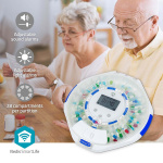 Nedis SmartLife Medicijndispenser | Wi-Fi | 28 Compartimenten | Aantal alarmtijden: 9 alarmtijden per dag | Licht / Piep / Stem | LCD scherm | Wit Nedis SmartLife Medicijndispenser | Wi-Fi | 28 Compartimenten | Aantal alarmtijden: 9 alarmtijden per dag | Licht / Piep / Stem | LCD scherm | Wit