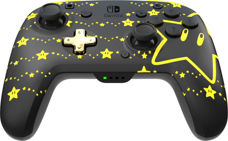 PDP Gaming Rematch Glow Wireless Controller - trådlös spelkontroll, Mario Stars, Switch PDP Gaming Rematch Glow Wireless Controller - trådlös spelkontroll, Mario Stars, Switch