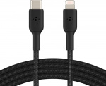 Belkin BOOST CHARGE™ Lightning - USB-C kaapeli punottu, 1m, musta