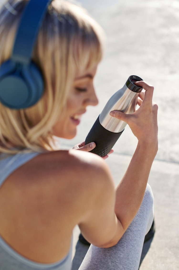 Tefal Bludrop Sleeve dricksflaska, 0,7 L, svart/stål