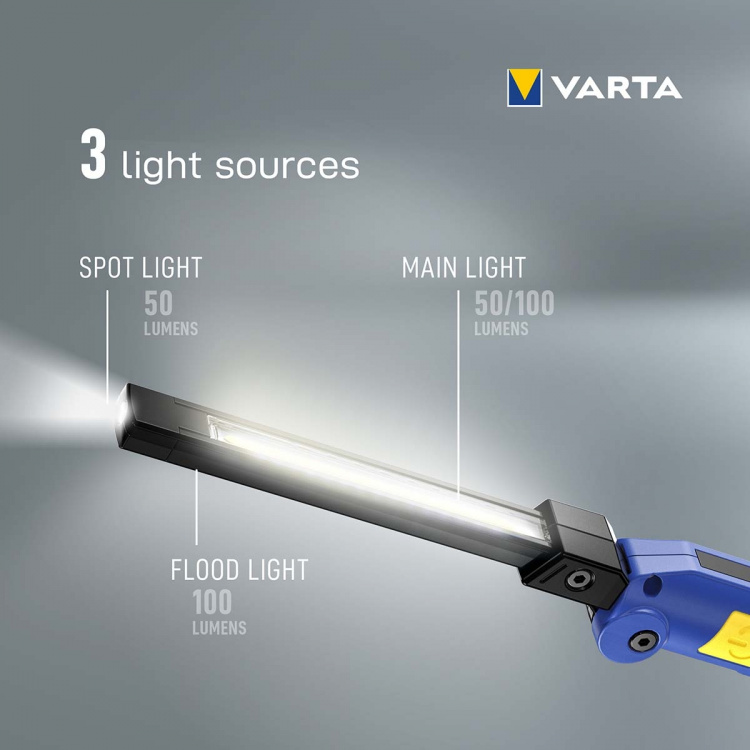 Varta Work Flex® Multifunctioneel Licht F20R Oplaadbaar