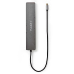 Nedis USB Multi-Port Adapter | 10-in-1 | USB 3.2 Gen 1 | USB-C™ Male | Micro SD / RJ45 Female / SD / 2x HDMI™ / 2x USB-C™ / 3x USB-A Female | 0.40 m | Rond | Verguld | TPE | Antraciet | Doos Nedis USB Multi-Port Adapter | 10-in-1 | USB 3.2 Gen 1 | USB-C™ Male | Micro SD / RJ45 Female / SD / 2x HDMI™ / 2x USB-C™ / 3x USB-A Female | 0.40 m | Rond | Verguld | TPE | Antraciet | Doos