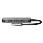 Nedis USB-Hub | USB-A Male | 4x USB A Female | 4-Poorts poort(en) | USB 2.0 / USB 3.2 Gen 1 | USB Gevoed