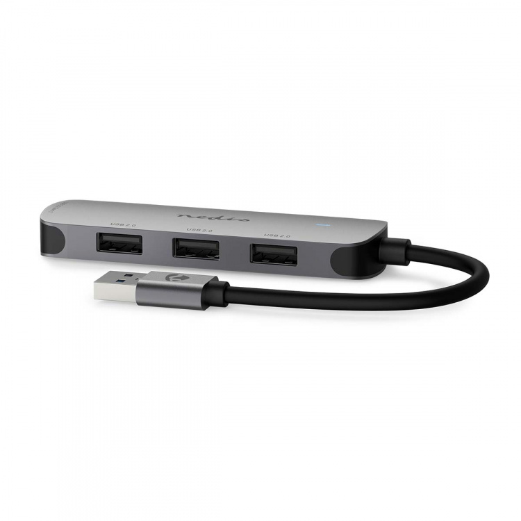 Nedis USB-Hub | USB-A Male | 4x USB A Female | 4-Poorts poort(en) | USB 2.0 / USB 3.2 Gen 1 | USB Gevoed