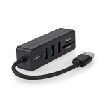 Nedis USB-Hub | USB-A Male | 3x USB A Female | 5-Poorts poort(en) | USB 3.2 Gen 1 | USB Gevoed | 5 Gbps | SD & MicroSD Nedis USB-Hub | USB-A Male | 3x USB A Female | 5-Poorts poort(en) | USB 3.2 Gen 1 | USB Gevoed | 5 Gbps | SD & MicroSD