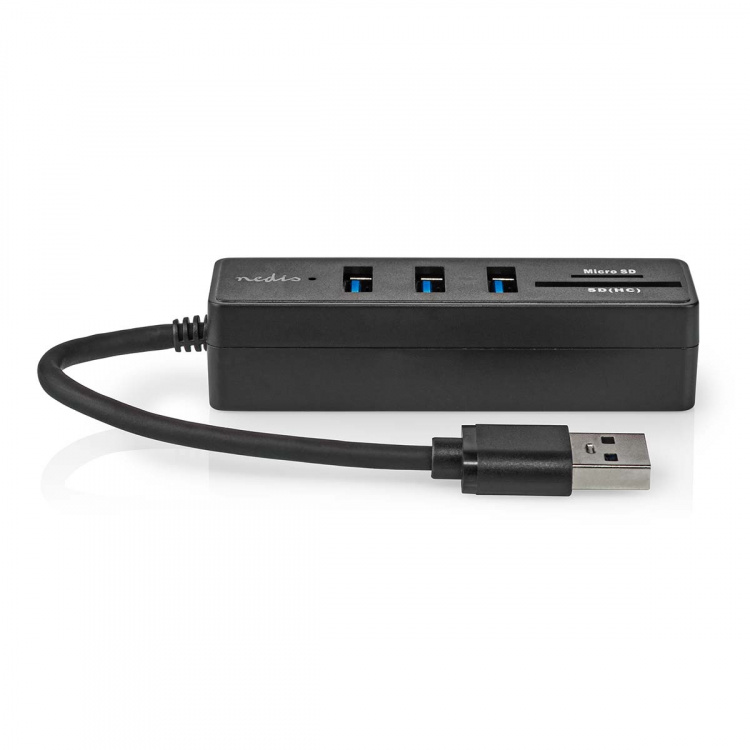 Nedis USB-Hub | USB-A Male | 3x USB A Female | 5-Poorts poort(en) | USB 3.2 Gen 1 | USB Gevoed | 5 Gbps | SD & MicroSD Nedis USB-Hub | USB-A Male | 3x USB A Female | 5-Poorts poort(en) | USB 3.2 Gen 1 | USB Gevoed | 5 Gbps | SD & MicroSD