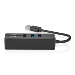 Nedis USB-Hub | USB-A Male | 3x USB A Female | 5-Poorts poort(en) | USB 3.2 Gen 1 | USB Gevoed | 5 Gbps | SD & MicroSD Nedis USB-Hub | USB-A Male | 3x USB A Female | 5-Poorts poort(en) | USB 3.2 Gen 1 | USB Gevoed | 5 Gbps | SD & MicroSD