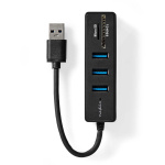 Nedis USB-Hub | USB-A Male | 3x USB A Female | 5-Poorts poort(en) | USB 3.2 Gen 1 | USB Gevoed | 5 Gbps | SD & MicroSD Nedis USB-Hub | USB-A Male | 3x USB A Female | 5-Poorts poort(en) | USB 3.2 Gen 1 | USB Gevoed | 5 Gbps | SD & MicroSD