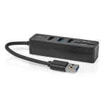 Nedis USB-Hub | USB-A Male | 3x USB A Female | 5-Poorts poort(en) | USB 3.2 Gen 1 | USB Gevoed | 5 Gbps | SD & MicroSD Nedis USB-Hub | USB-A Male | 3x USB A Female | 5-Poorts poort(en) | USB 3.2 Gen 1 | USB Gevoed | 5 Gbps | SD & MicroSD