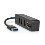 Nedis USB-Hub | USB-A Male | 3x USB A Female | 5-Poorts poort(en) | USB 3.2 Gen 1 | USB Gevoed | 5 Gbps | SD & MicroSD Nedis USB-Hub | USB-A Male | 3x USB A Female | 5-Poorts poort(en) | USB 3.2 Gen 1 | USB Gevoed | 5 Gbps | SD & MicroSD