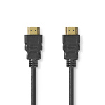 Nedis Premium High Speed ​​HDMI™-Kabel met Ethernet | HDMI™ Connector | HDMI™ Connector | 4K@60Hz | 18 Gbps | 1.50 m | Rond | PVC | Zwart | Label
