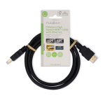 Nedis Premium High Speed ​​HDMI™-Kabel met Ethernet | HDMI™ Connector | HDMI™ Connector | 4K@60Hz | 18 Gbps | 1.50 m | Rond | PVC | Zwart | Label