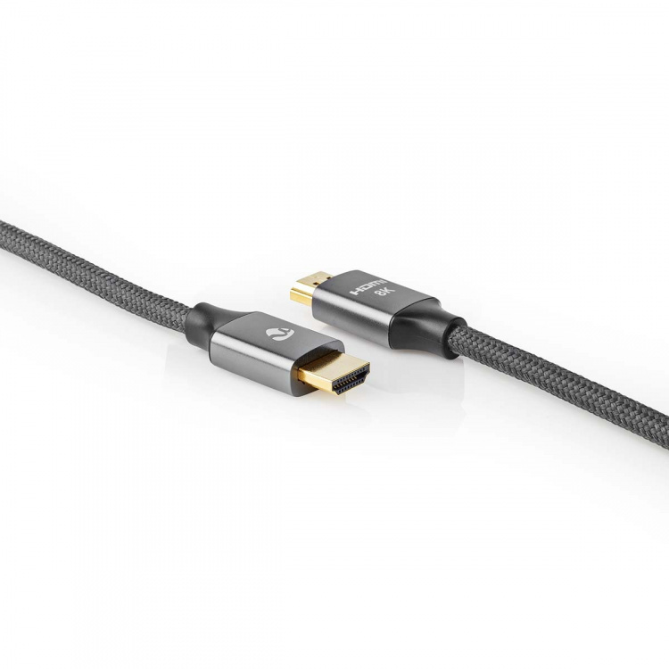 Nedis Ultra High Speed HDMI™-Kabel | HDMI™ Connector | HDMI™ Connector | 8K@60Hz | 48 Gbps | 3.00 m | Rond | 6.7 mm | Gun Metal Grijs | Cover Window Box Nedis Ultra High Speed HDMI™-Kabel | HDMI™ Connector | HDMI™ Connector | 8K@60Hz | 48 Gbps | 3.00 m | Rond | 6.7 mm | Gun Metal Grijs | Cover Window Box