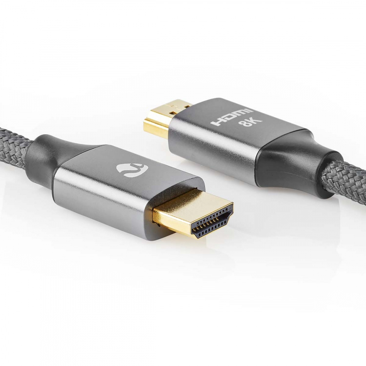 Nedis Ultra High Speed HDMI™-Kabel | HDMI™ Connector | HDMI™ Connector | 8K@60Hz | 48 Gbps | 3.00 m | Rond | 6.7 mm | Gun Metal Grijs | Cover Window Box Nedis Ultra High Speed HDMI™-Kabel | HDMI™ Connector | HDMI™ Connector | 8K@60Hz | 48 Gbps | 3.00 m | Rond | 6.7 mm | Gun Metal Grijs | Cover Window Box