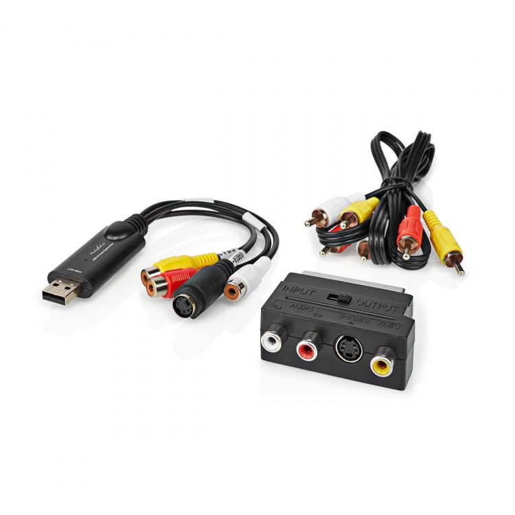 Nedis Videograbber | USB 2.0 | 480p | A/V-kabel / Scart Nedis Videograbber | USB 2.0 | 480p | A/V-kabel / Scart