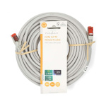Nedis CAT6 Netwerkkabel | RJ45 Male | RJ45 Male | S/FTP | 20.0 m | Rond | LSZH | Grijs | Label
