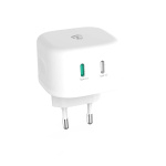 Nedis Oplader | 45 W | GaN | PD3.0 45W | Snellaad functie | 2.25 / 3.0 A | Outputs: 2 | 2x USB-C™ | Automatische Voltage Selectie | Wit