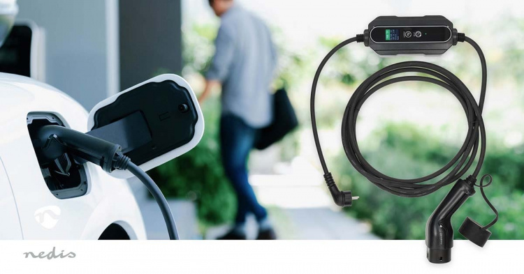 Nedis Draagbare oplader voor elektrische voertuigen | AT-N05V3V3-F 3G1.5 | 1380 / 2300 / 3680 W | 6 / 8 / 10 / 13 / 16 A | 1 Phase | 5.00 m | Zwart | Gift Box Nedis Draagbare oplader voor elektrische voertuigen | AT-N05V3V3-F 3G1.5 | 1380 / 2300 / 3680 W | 6 / 8 / 10 / 13 / 16 A | 1 Phase | 5.00 m | Zwart | Gift Box