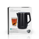 Nedis Waterkoker | 1.5 l | Kunststof | Zwart | 360 graden draaibaar | Verborgen verwarmingselement | Strix®-controller | Droogkookbeveiliging