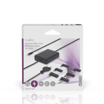 Nedis Notebook-Adapter | GaN | 65 W | 5 / 9 / 12 / 15 / 20 V DC | 2.4 / 3.0 / 3.25 A | Gebruikt voor: Notebook / Smartphone / Tablet | Euro / Type-C (CEE 7/16)