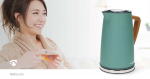 Nedis Waterkoker | 1.7 l | Soft-Touch | Groen | 360 graden draaibaar | Verborgen verwarmingselement | Strix®-controller | Droogkookbeveiliging Nedis Waterkoker | 1.7 l | Soft-Touch | Groen | 360 graden draaibaar | Verborgen verwarmingselement | Strix®-controller | Droogkookbeveiliging